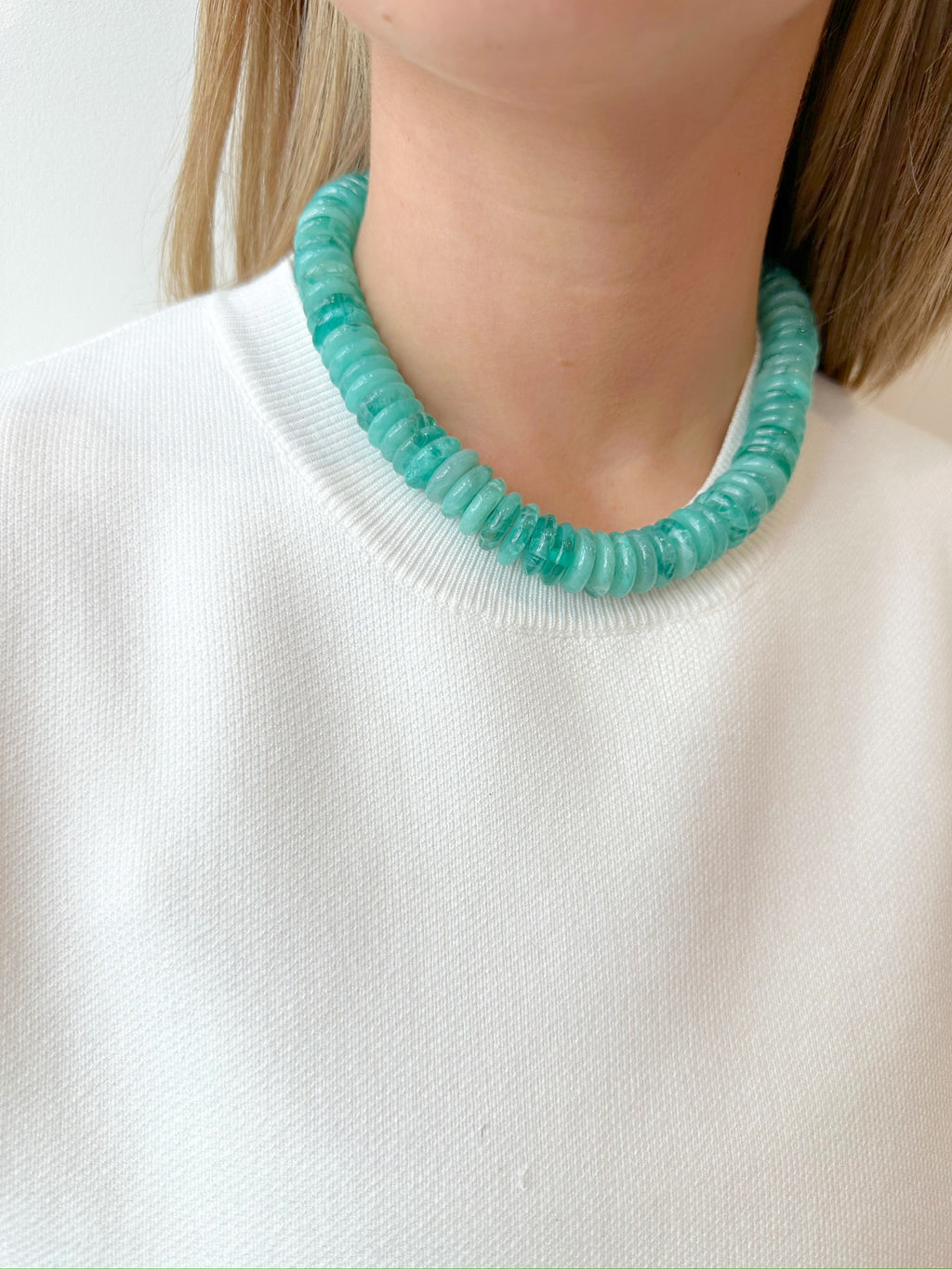 Taylor Beaded Necklace- Teal