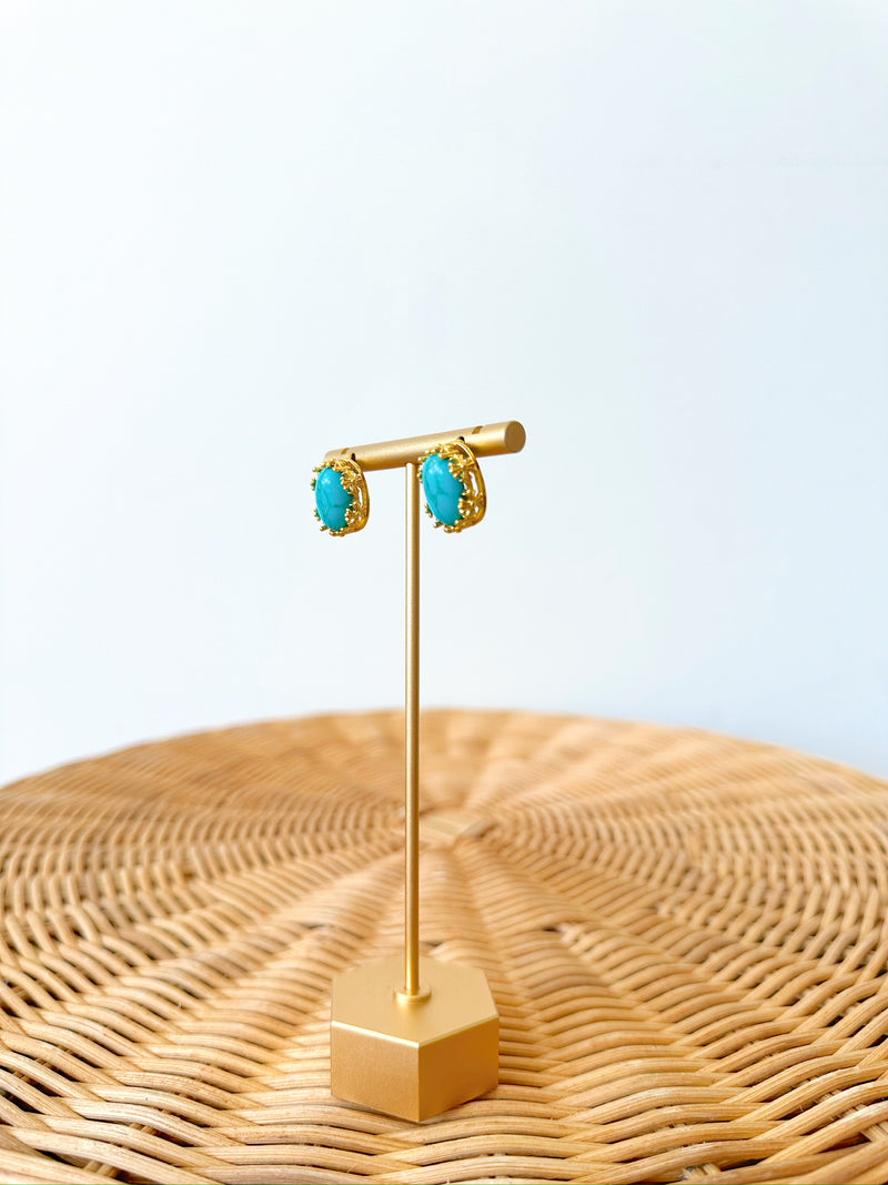 Kara Turquoise Stud Earrings