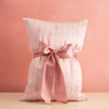 Satin Standard Pillowcase -Striped Bows