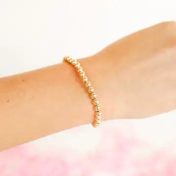 Gold Beaded Bracelet-5mm