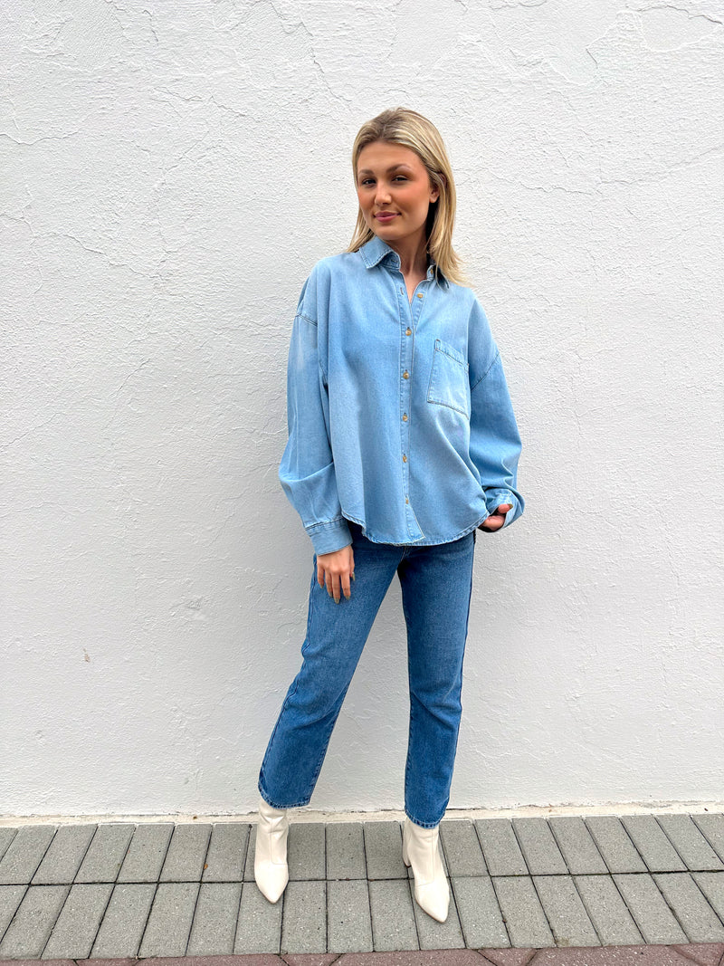 Eliana Denim Top