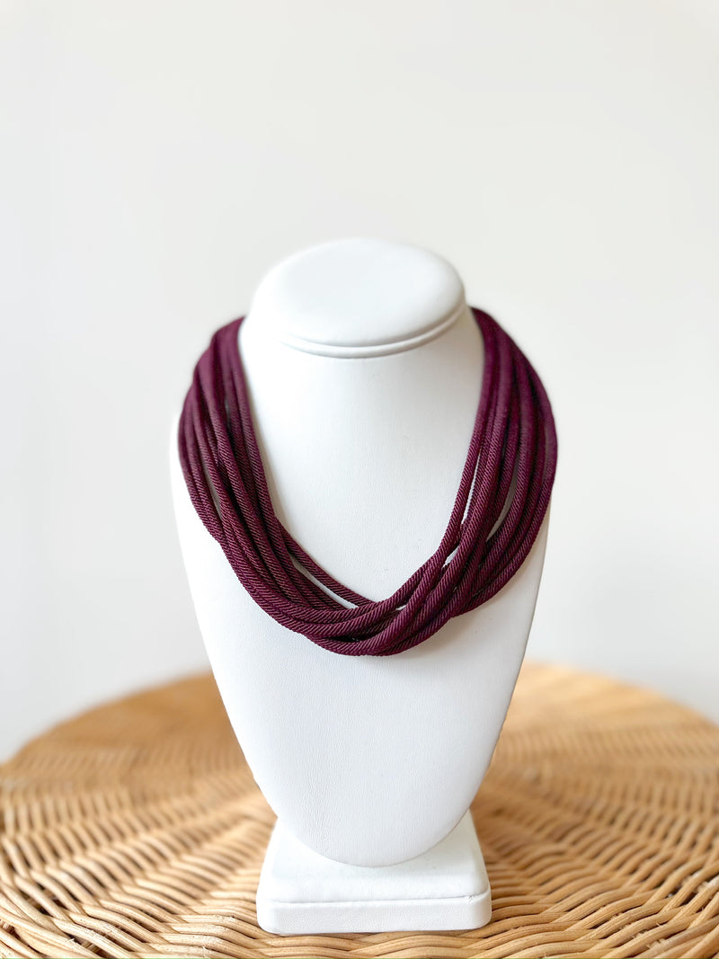 Ella Rope Necklace-Wine