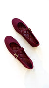 Jane Burgundy Flats