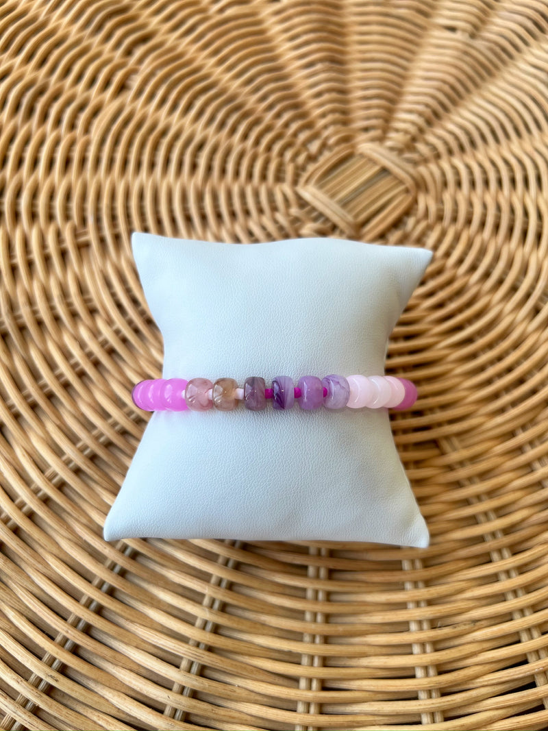 Mallory Beaded Bracelet- Pink