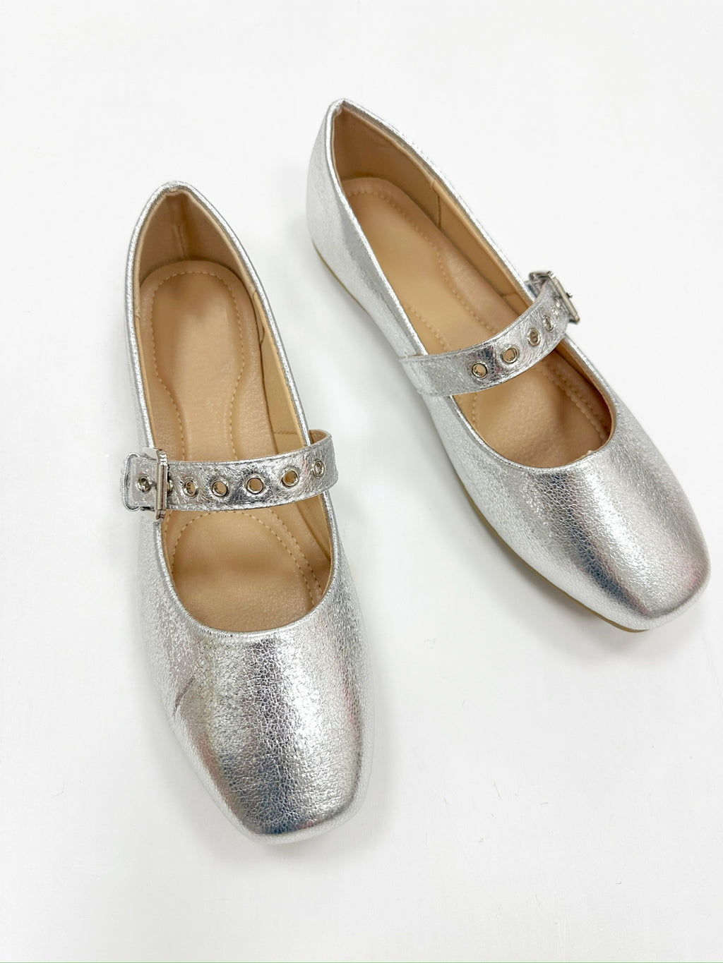 Gracie Silver Flats