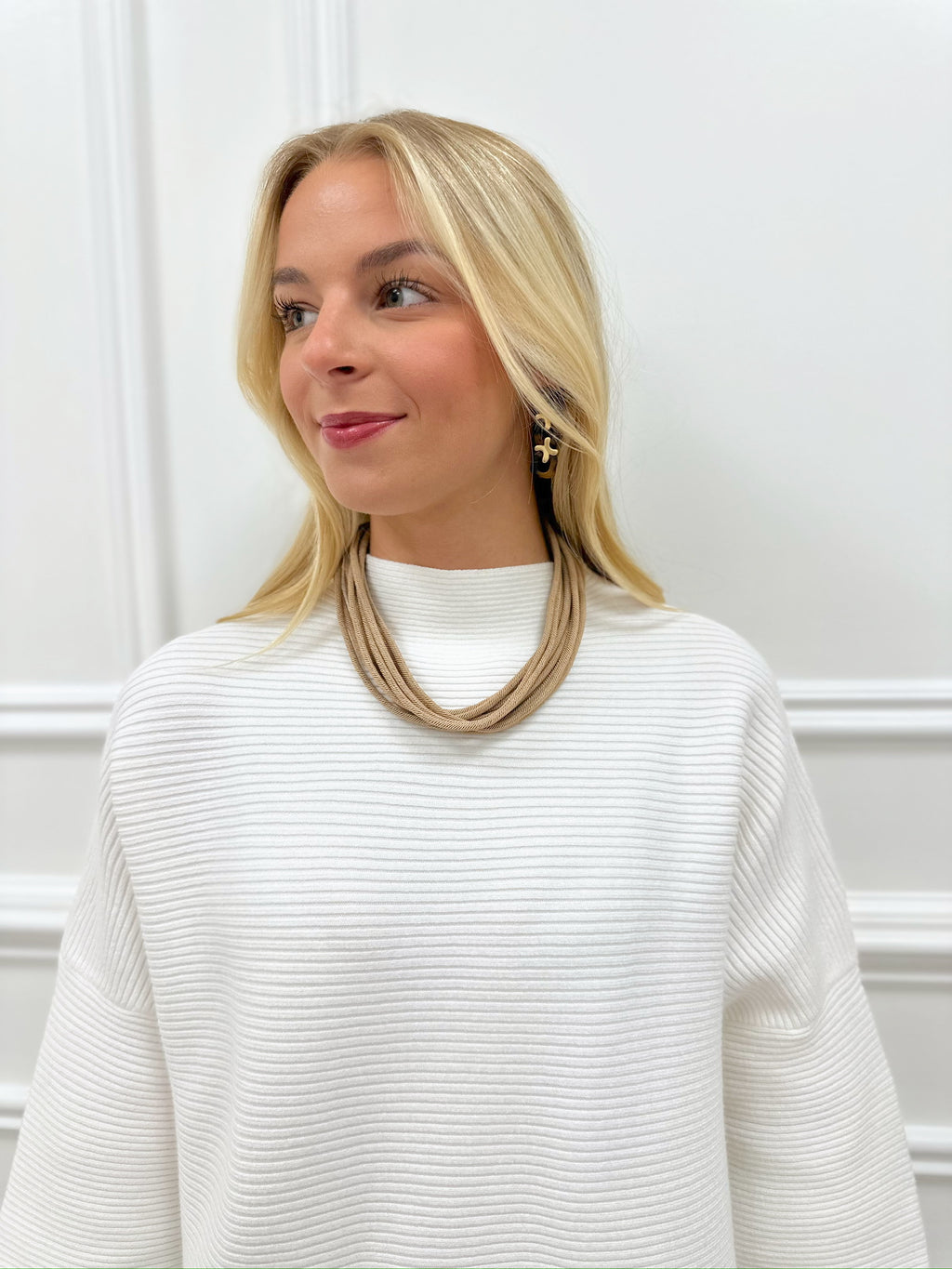 Ella Rope Necklace-Beige