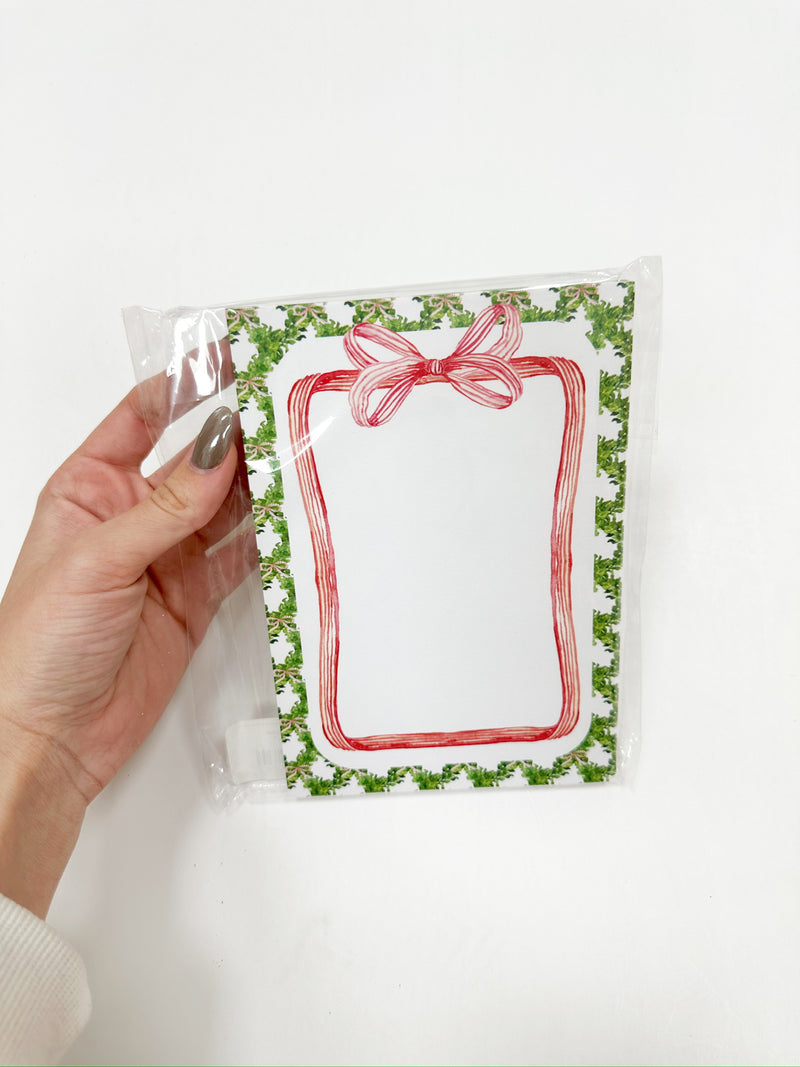 Wreath and Bow Notepad