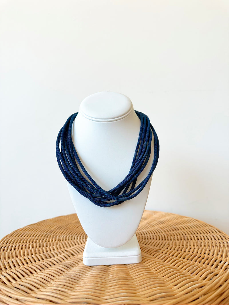 Ella Rope Necklace-Navy