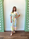 Brynne Citrus Splash Midi Dress