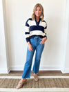 Anna Navy Striped Sweater