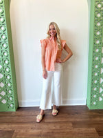 Grace Striped Top-Orange