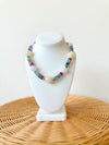 Kaylan Beaded Necklace-White Multi.