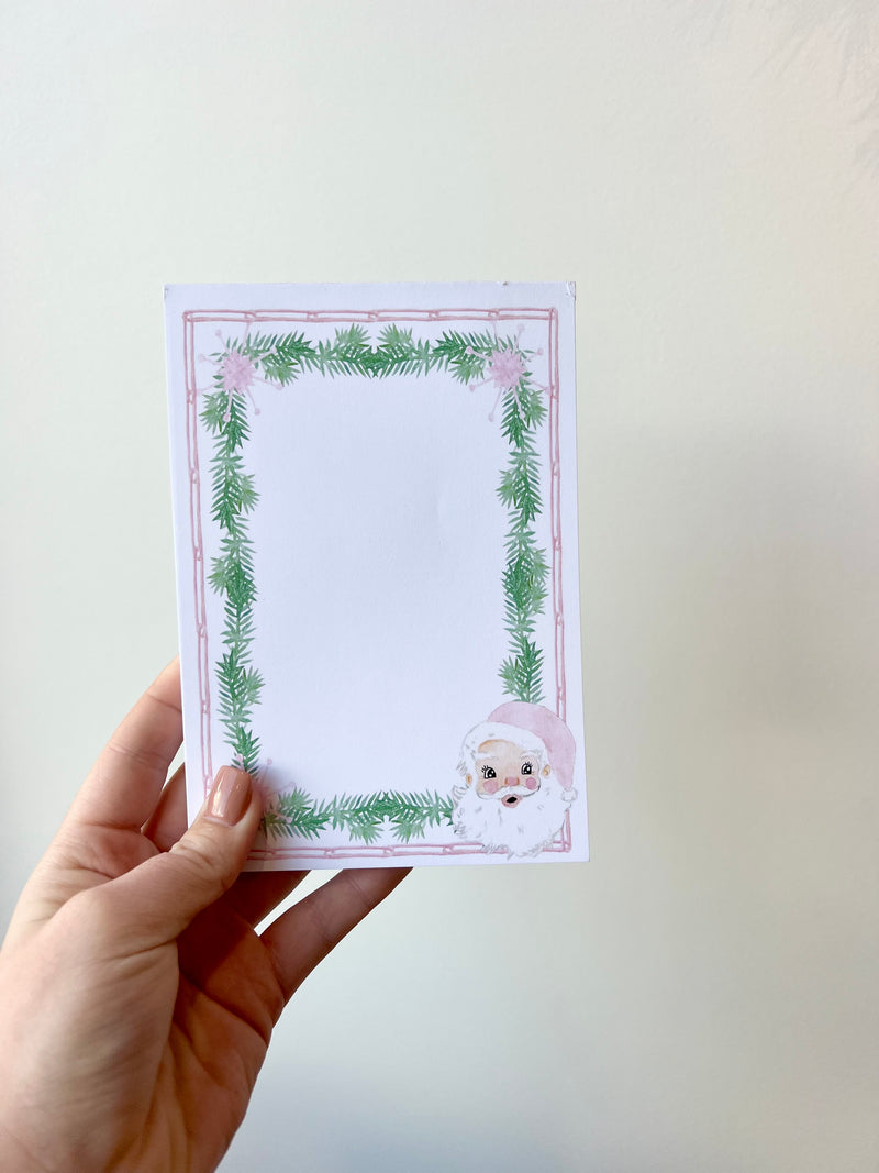 Pink Santa Notepad