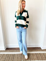 Anna Green Striped Sweater