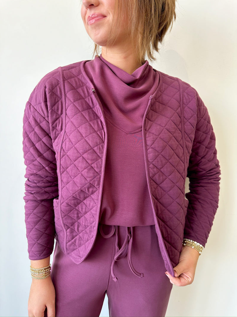 Mindy Plum Quilted Jacket