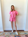 Cloud Fleece Shorts- Pink