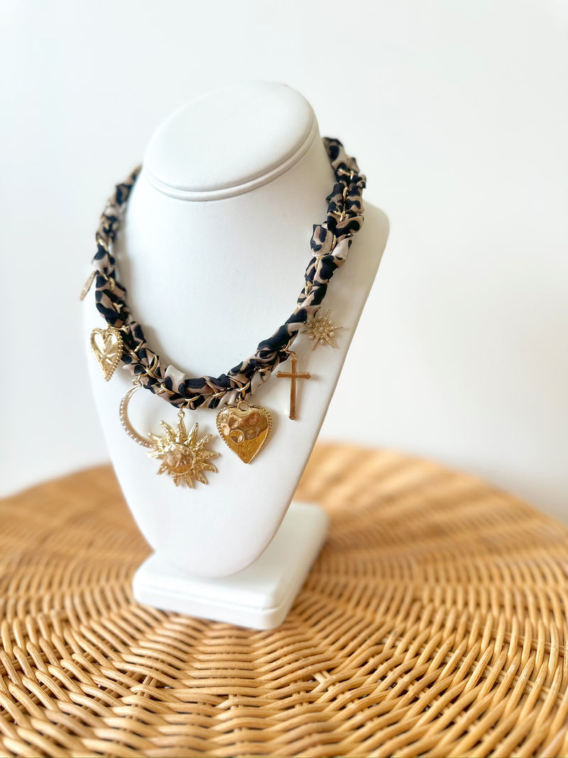Kayla Leopard Charm Necklace