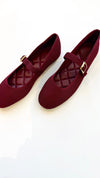 Jane Burgundy Flats