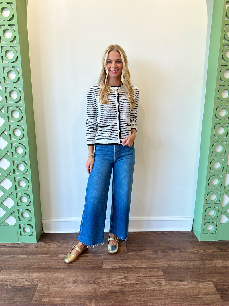 Jadie Striped Cardigan