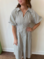 Jenna Black Striped Dress