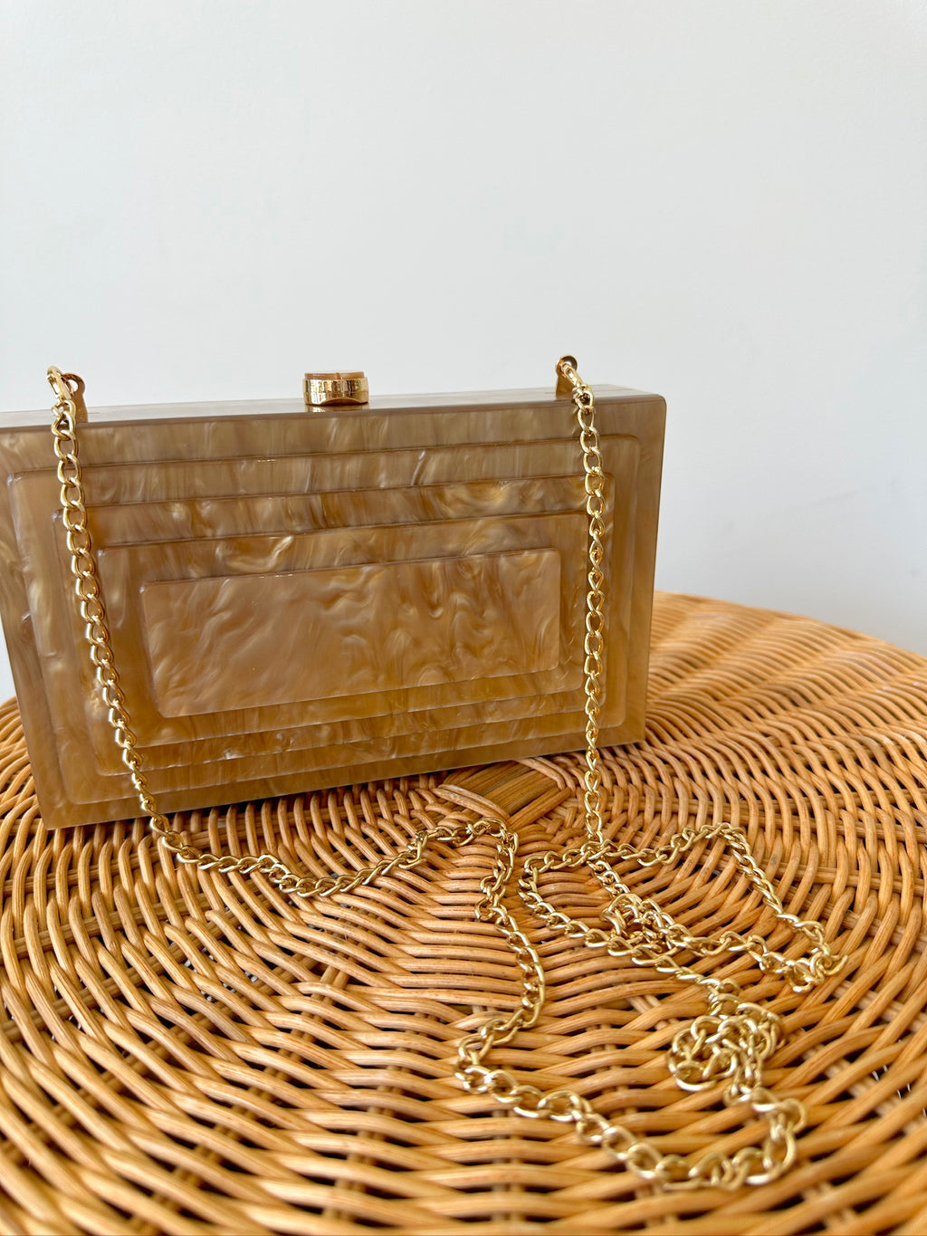 Kara Taupe Clutch