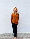 Rossi Satin Blouse Toffee