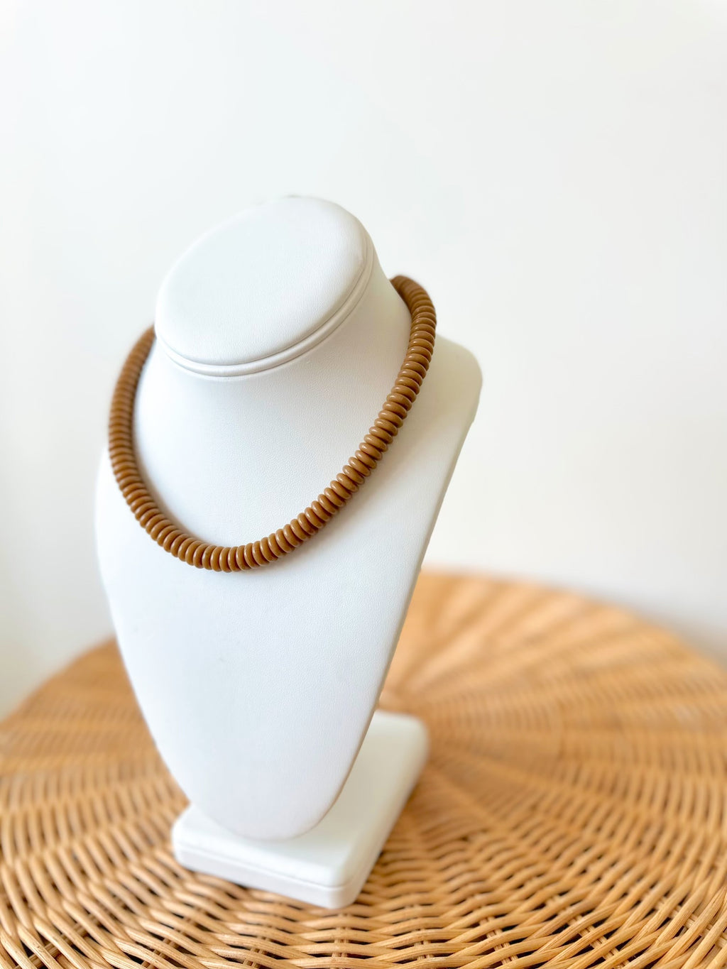 Harper Beaded Necklace-Brown