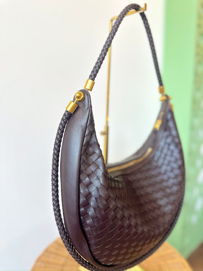 Sarah Woven Bag-Brown