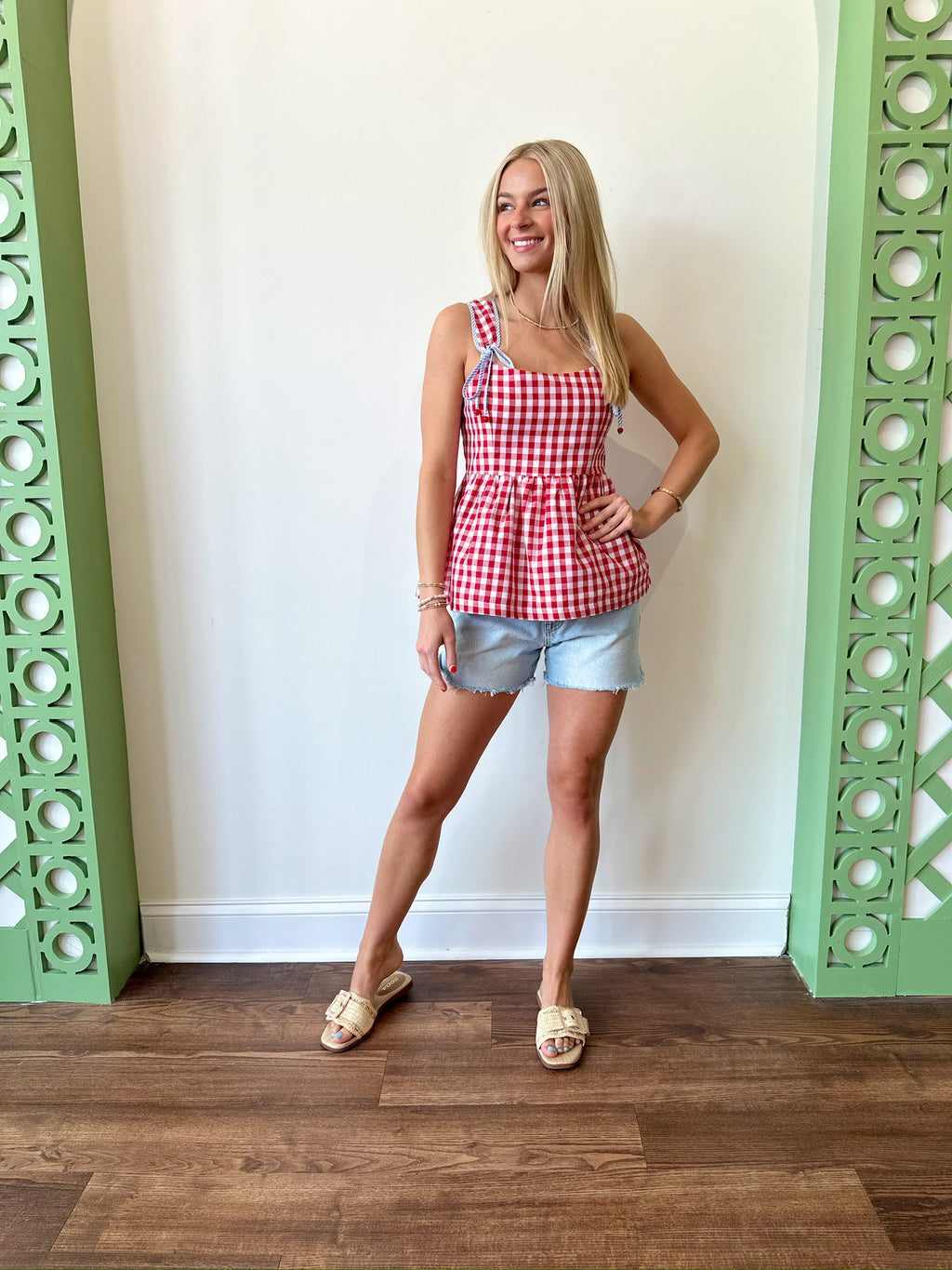 Kacey Gingham Top