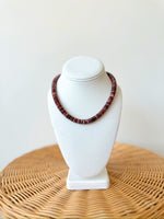 Harper Beaded Necklace-Burgundy