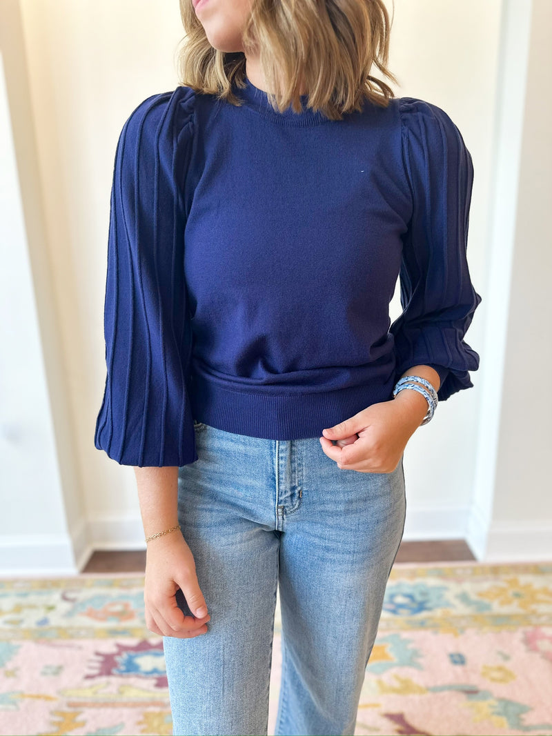 Erica Navy Sweater