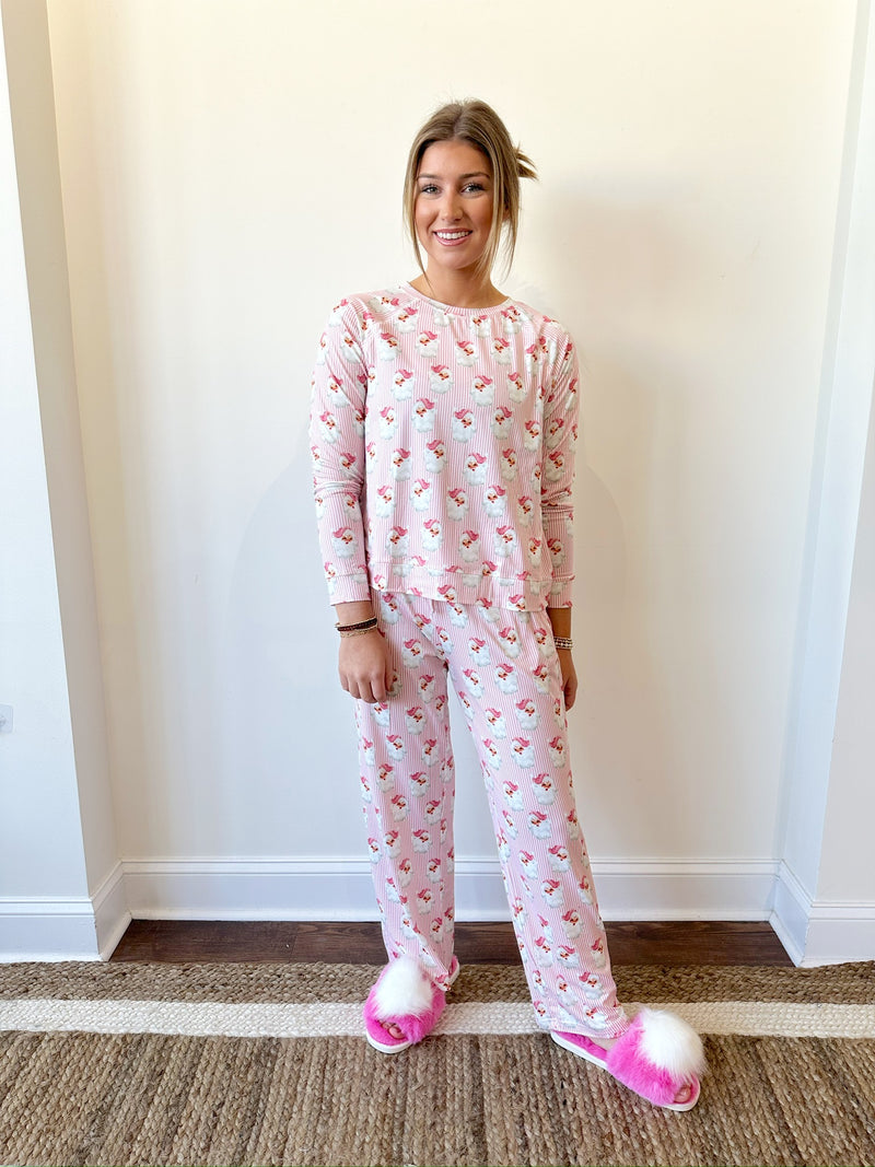 Annie Santa PJ Set-Pink