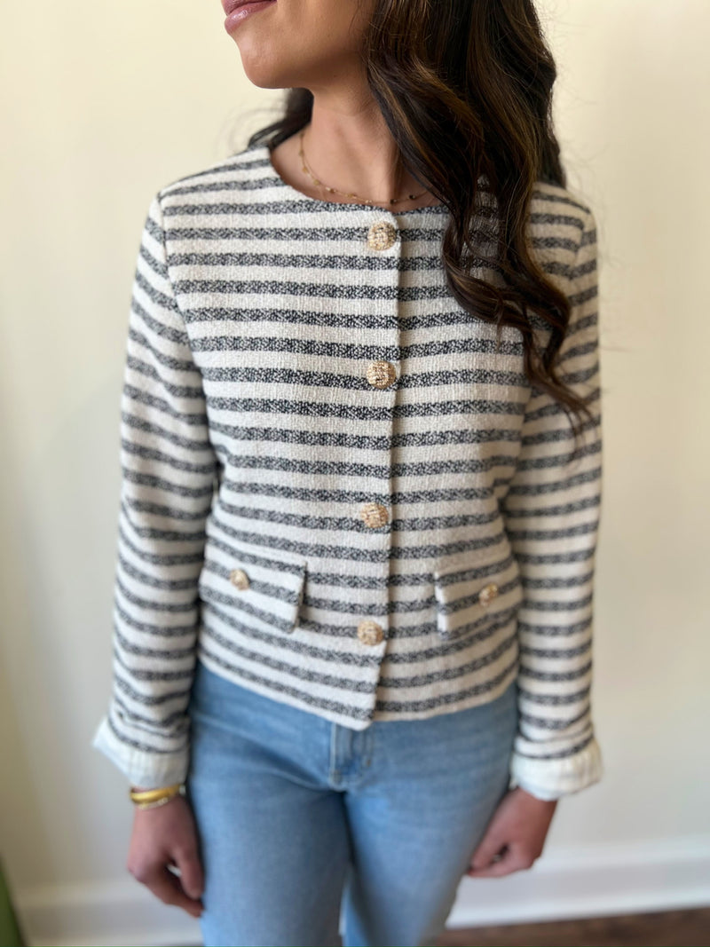 Morgan Striped Cardigan