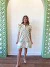 Sophie Striped Dress- Cream