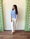 Stacy Blue Gingham Top