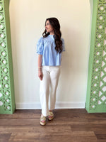 Stacy Blue Gingham Top