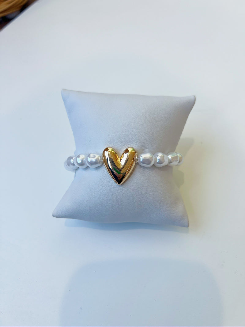 Anne Heart & Pearl Bracelet