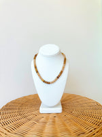 Jordan Beaded Necklace-Brown