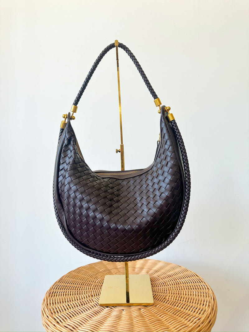 Sarah Woven Bag-Brown