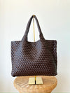 Gracie Woven Tote-Brown
