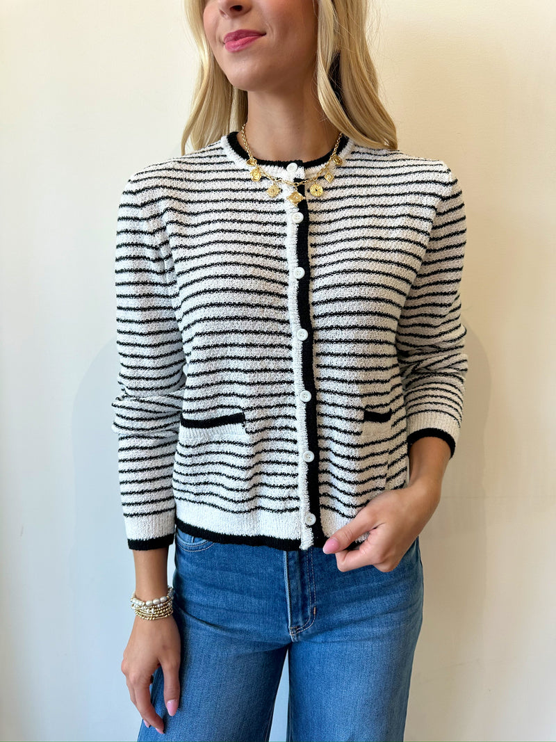 Jadie Striped Cardigan