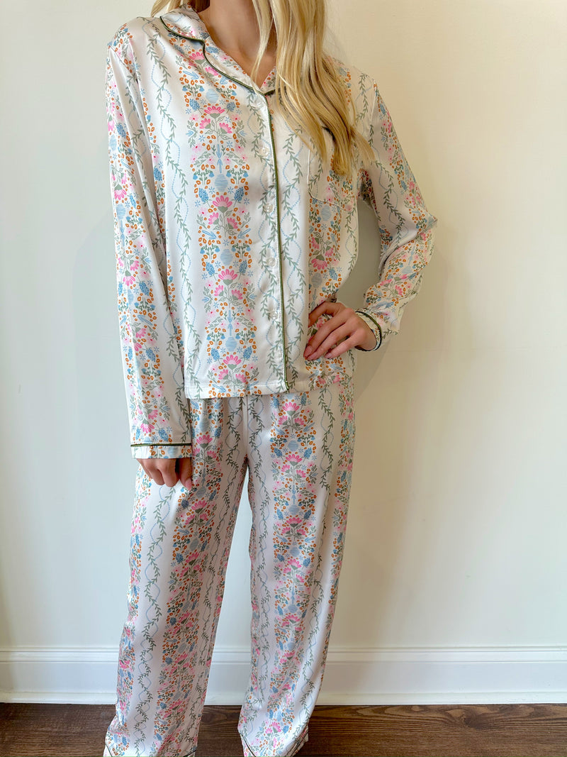 Charlotte Ivy Satin PJ Set