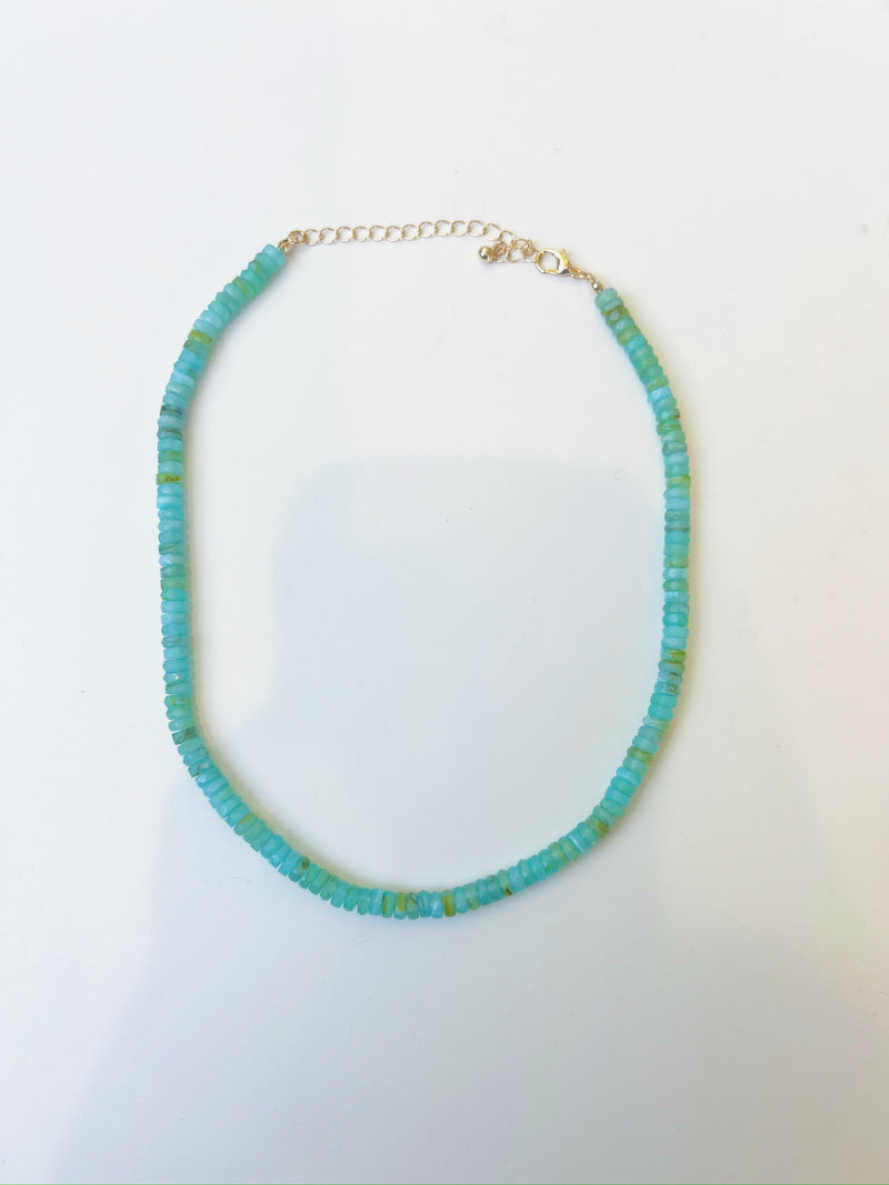 Emily Beaded Necklace-Mint Green