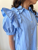 Sophie Striped Dress- Blue