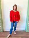 Sadie Knit Cardigan- Red