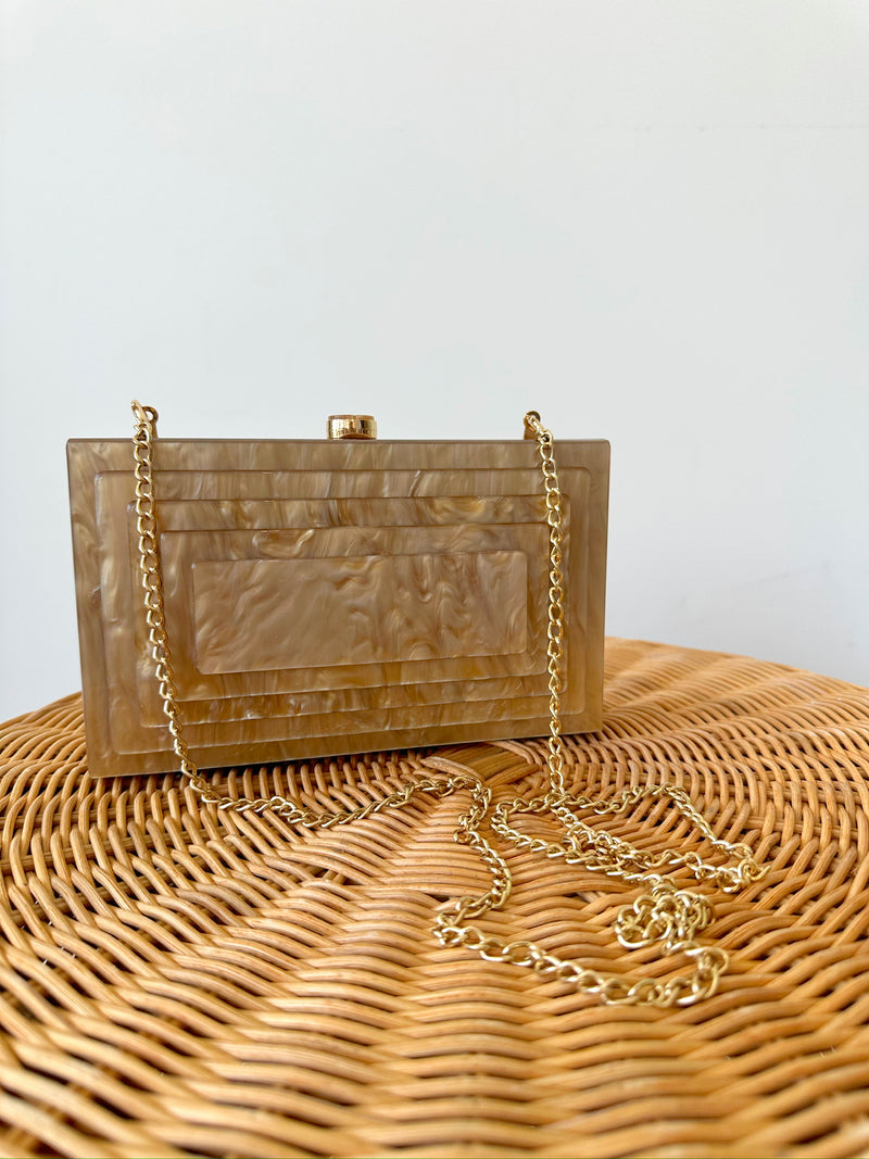 Kara Taupe Clutch