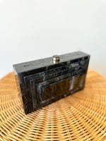 Kara Black Clutch