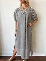 Blake Striped Dress-Black
