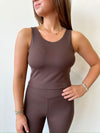 Kylie Active Tank-Brown