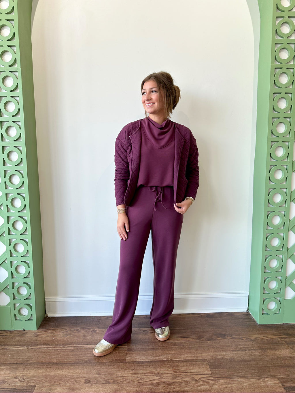 Mindy Plum Quilted Jacket